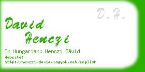david henczi business card