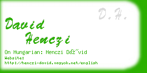 david henczi business card